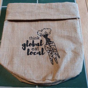 Burlap Fresh Market Vegetable Bag 12"